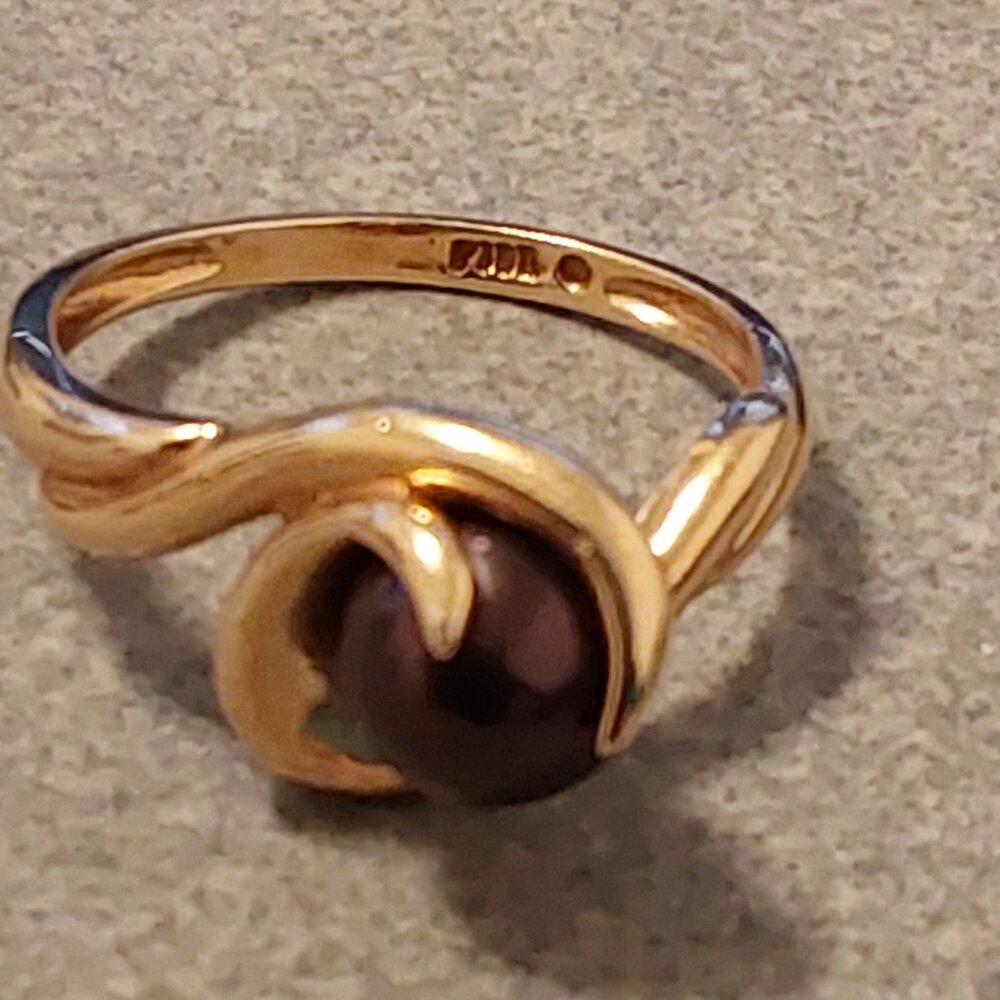 TAHITIAN PEARL14 KT. GOLD RING, VINTAGE 1990 BEAUTIFUL RING - Picture 8 of 15